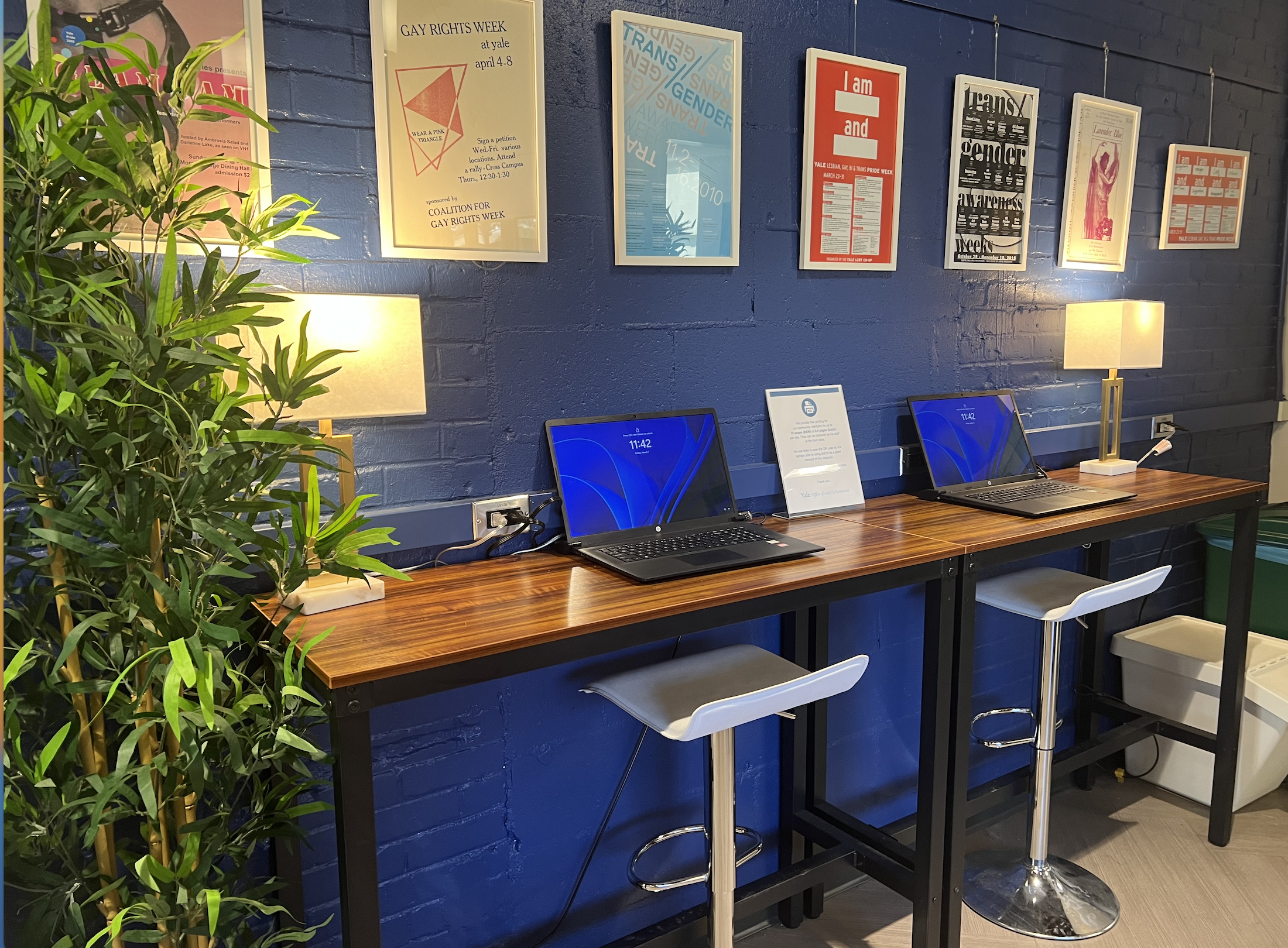 Picture of Two Laptops in LGBTQ Center