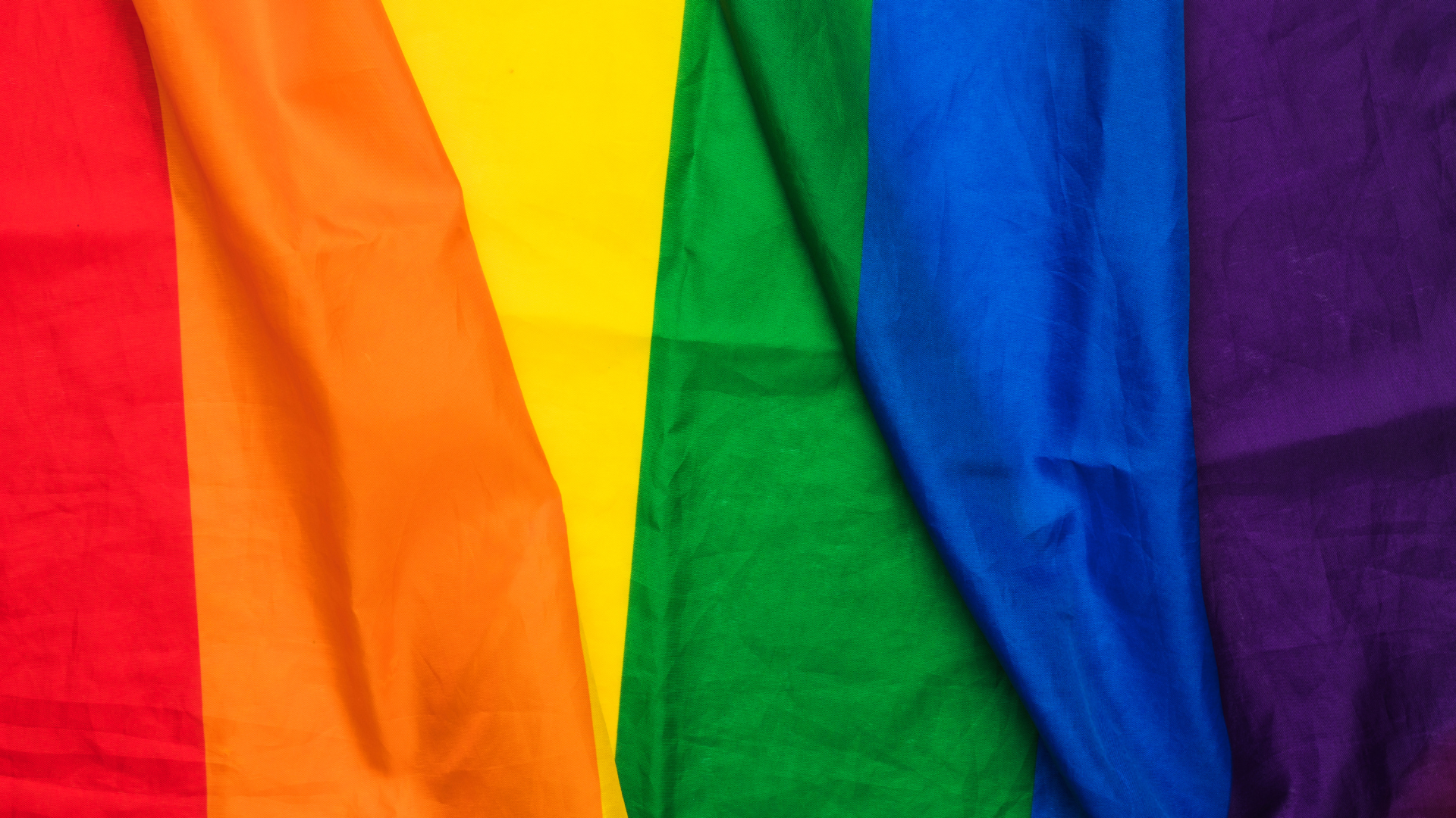 close up of rainbow flag