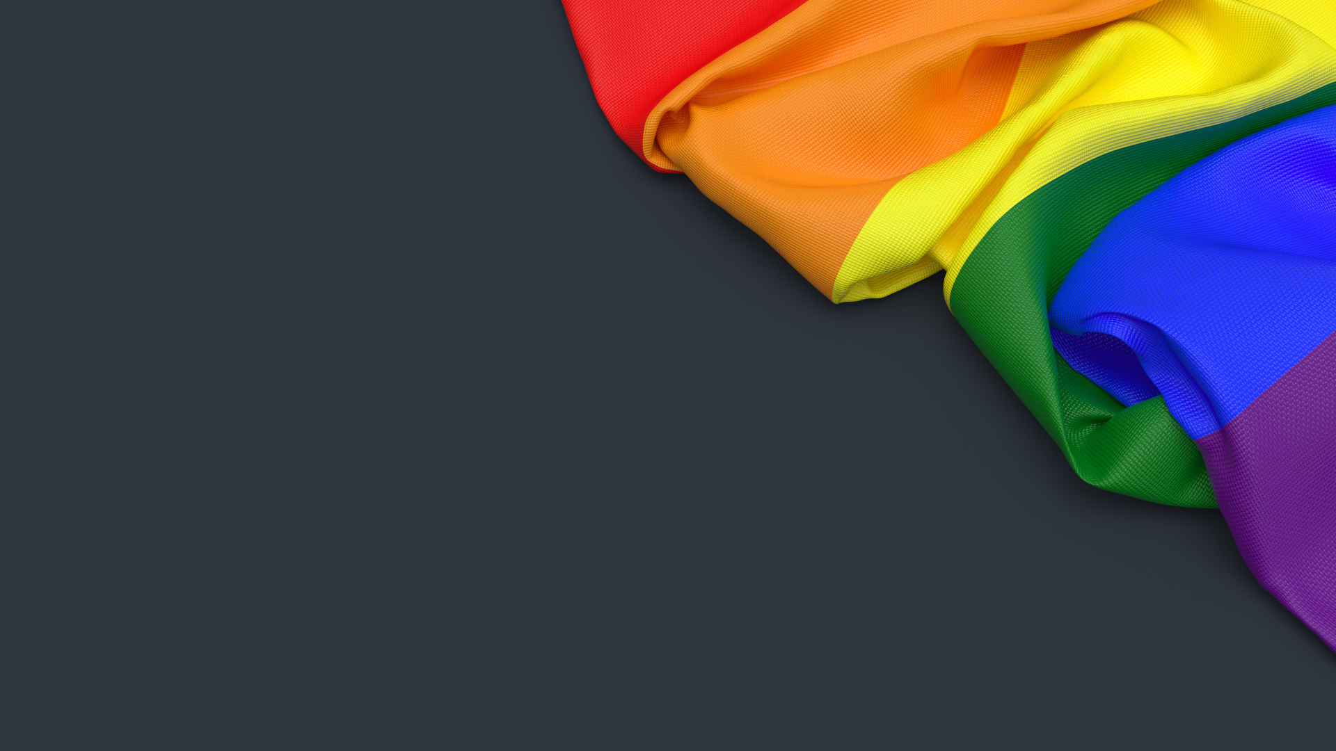 LGBTQ Flag on black background