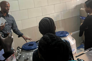 Man explains liquid nitrogen tanks